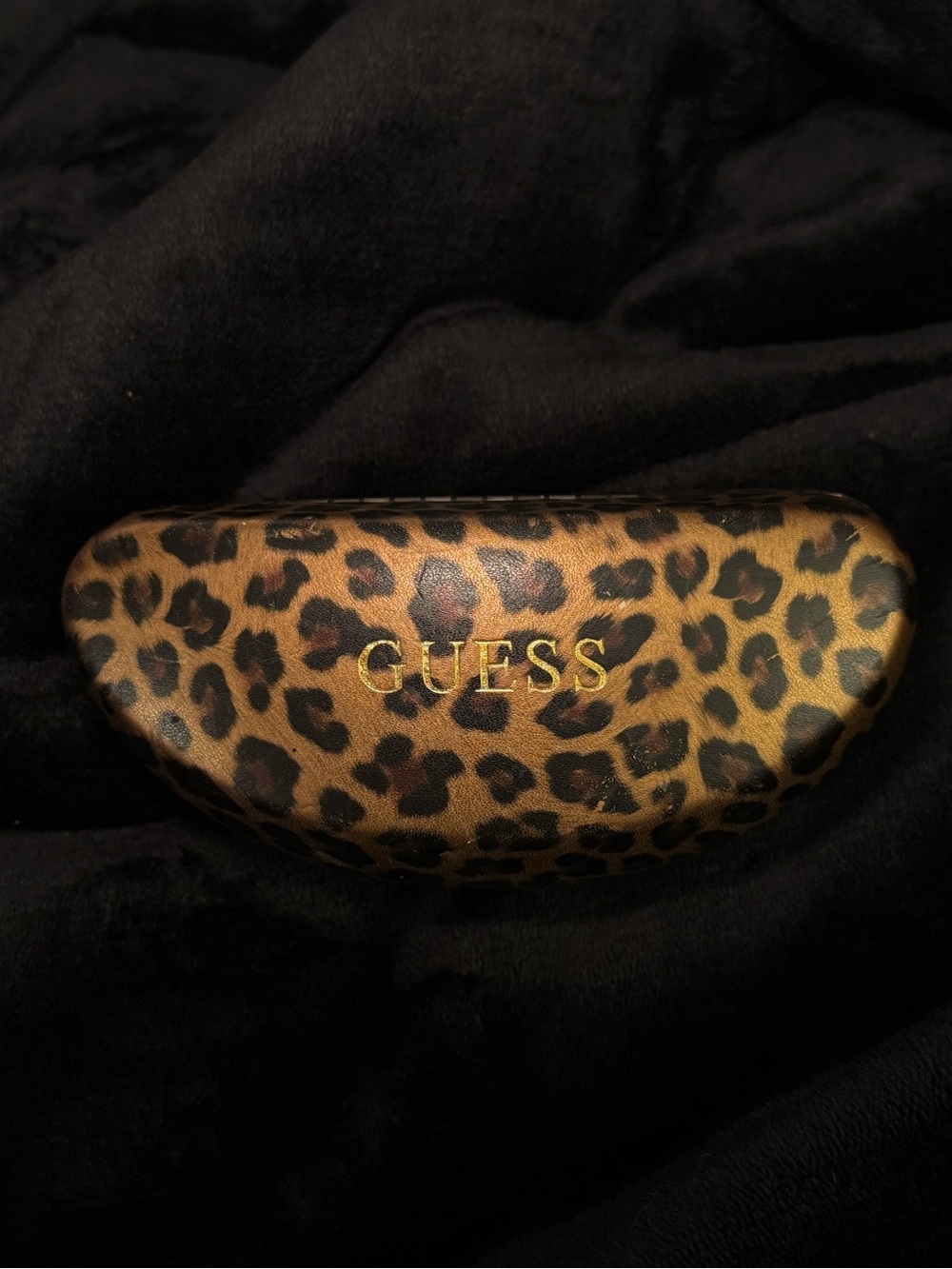 Vintage Y2k Guess animal print glasses case